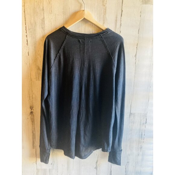 NWOT  Free People We The Free Arden Tee XS Black Long Sleeve Boho - Picture 12 of 14